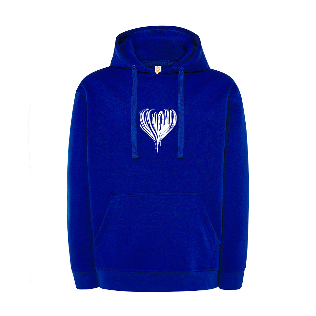 felpa uomo cuore spray colore blu teelab