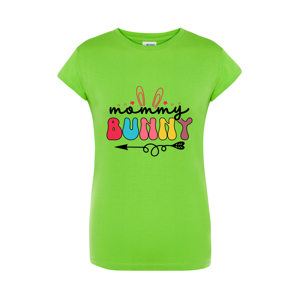t-shirt donna mommy bunny colore green teelab