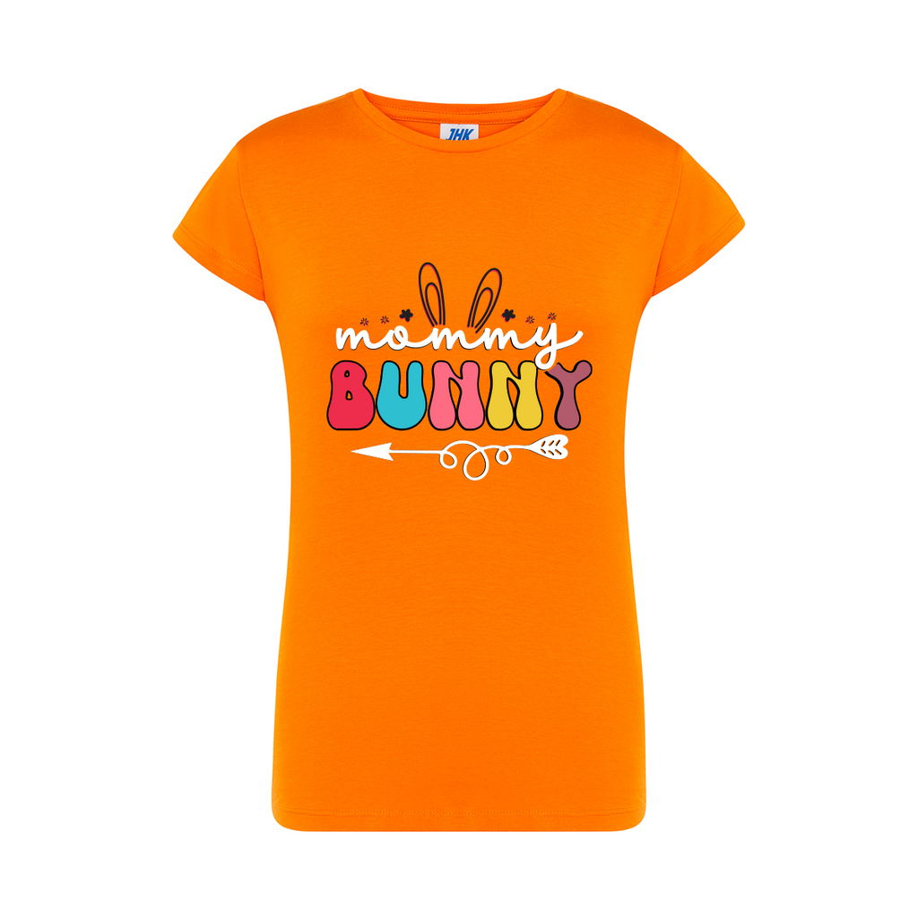 t-shirt donna mommy bunny colore orange teelab