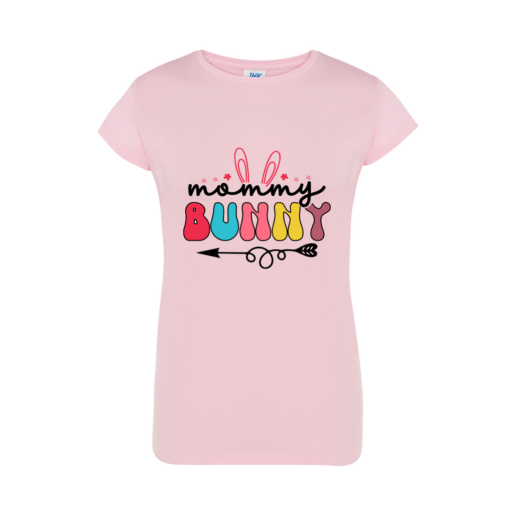 t-shirt donna mommy bunny colore pink teelab