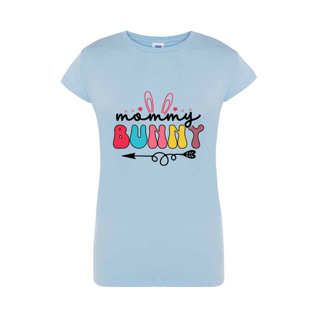 t-shirt donna mommy bunny colore sky teelab