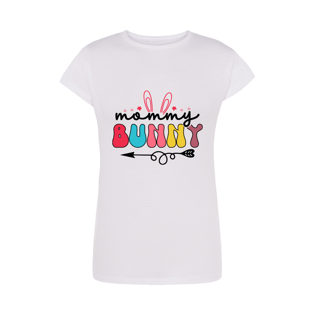 t-shirt donna mommy bunny colore white teelab