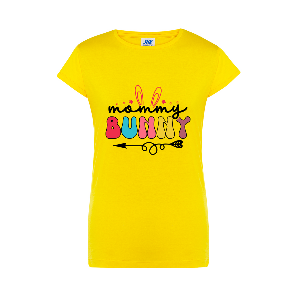 t-shirt donna mommy bunny colore yellow teelab