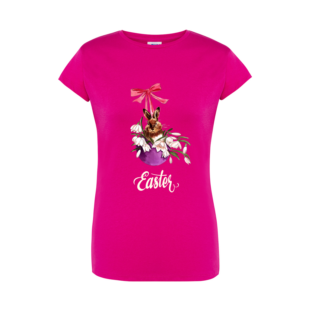 t-shirt donna mommy rabbit colore fucsia teelab