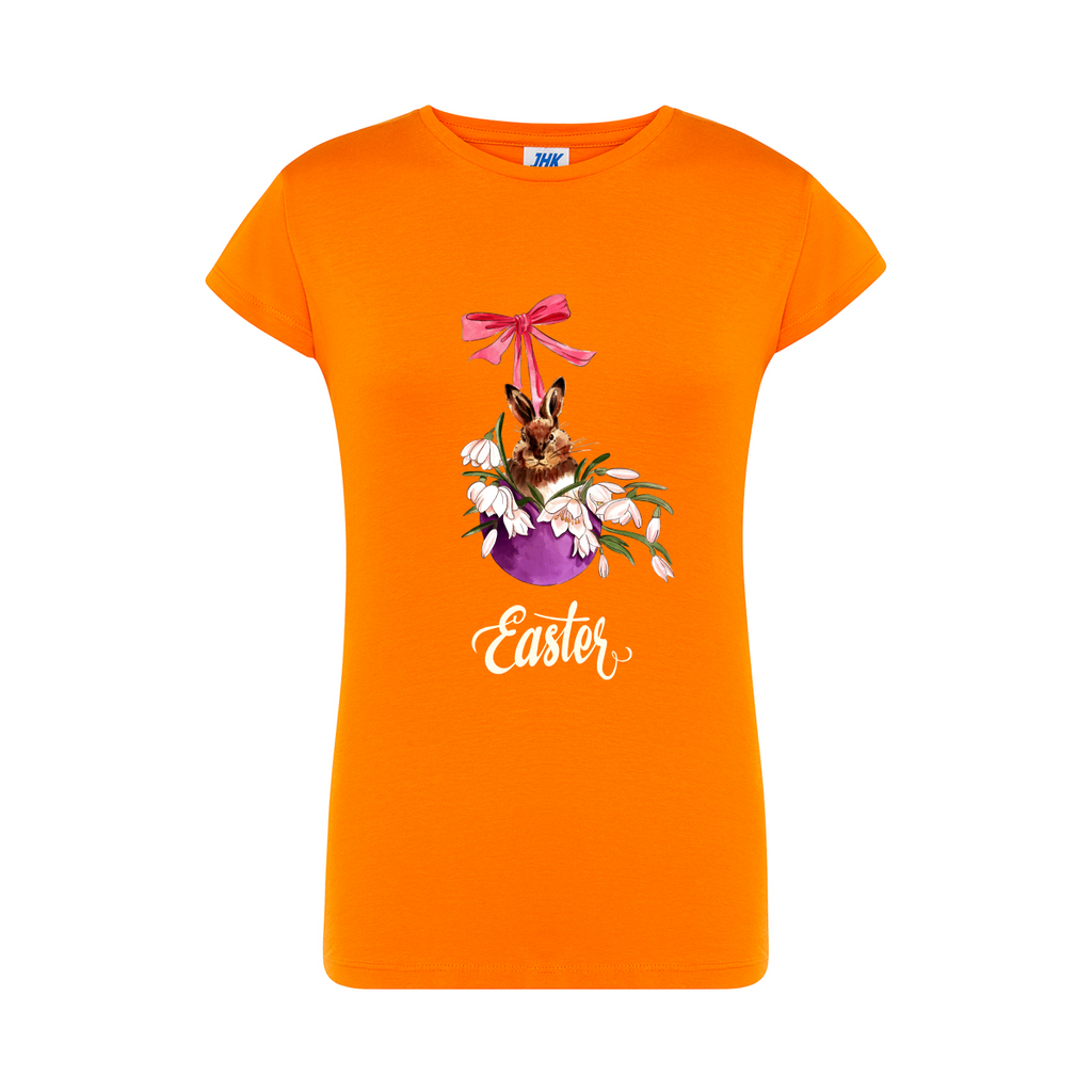 t-shirt donna mommy rabbit colore orange teelab