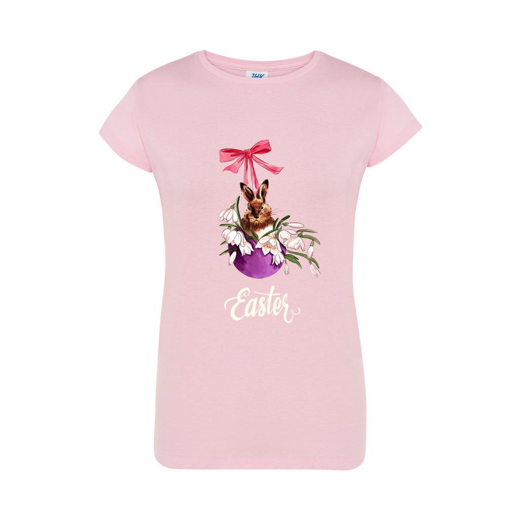 t-shirt donna mommy rabbit colore pink teelab