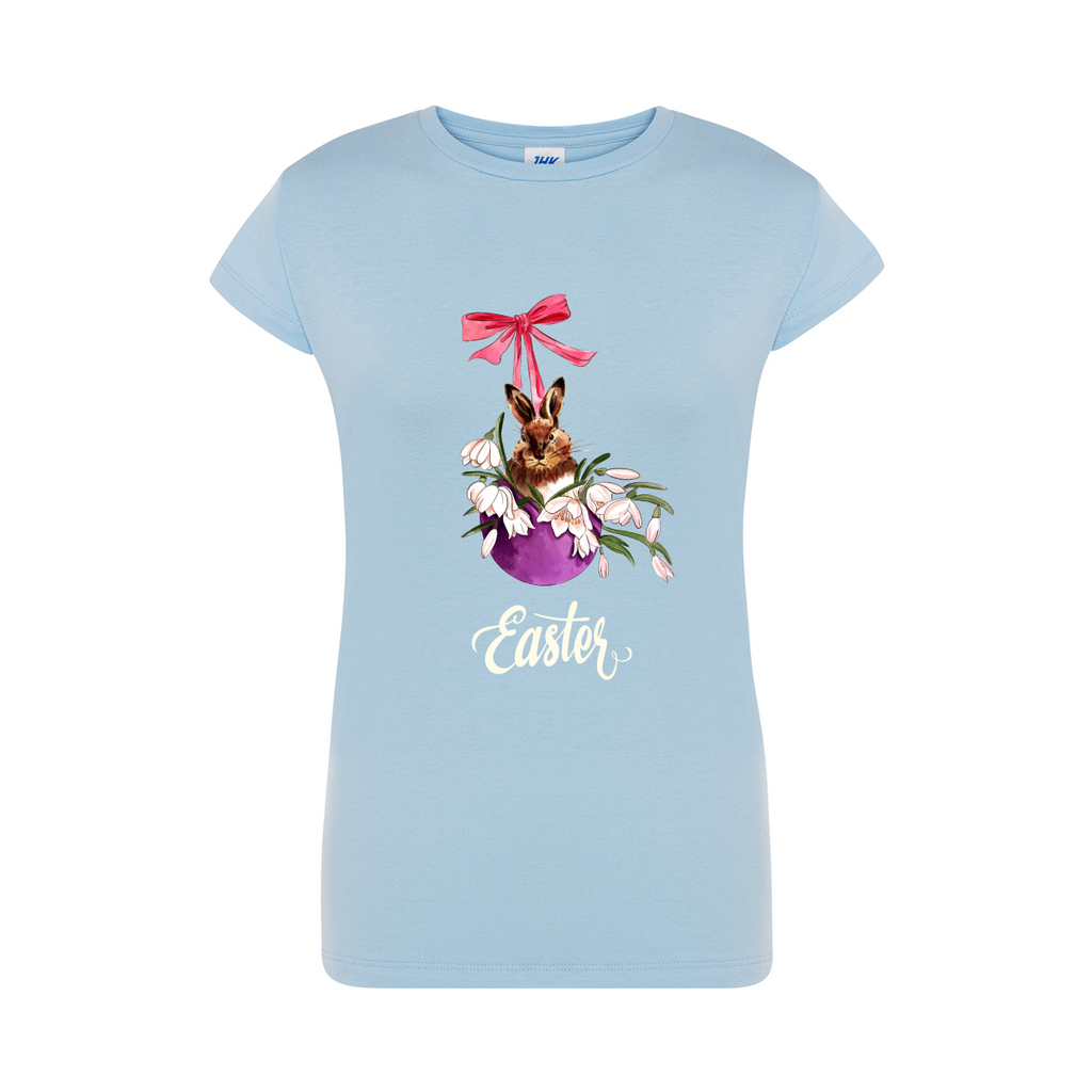  t-shirt donna mommy rabbit colore sky teelab