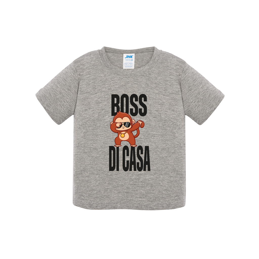 t-shirt neonato boss di casa colore grey teelab