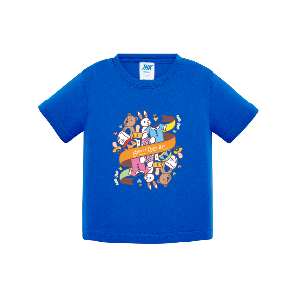 t-shirt neonato easter colore blu teelab