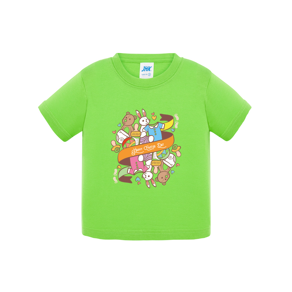 t-shirt neonato easter colore verde teelab