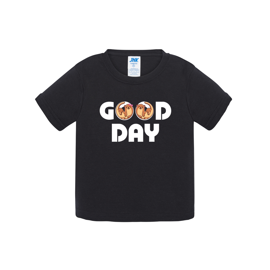 t-shirt neonato good day colore black teelab