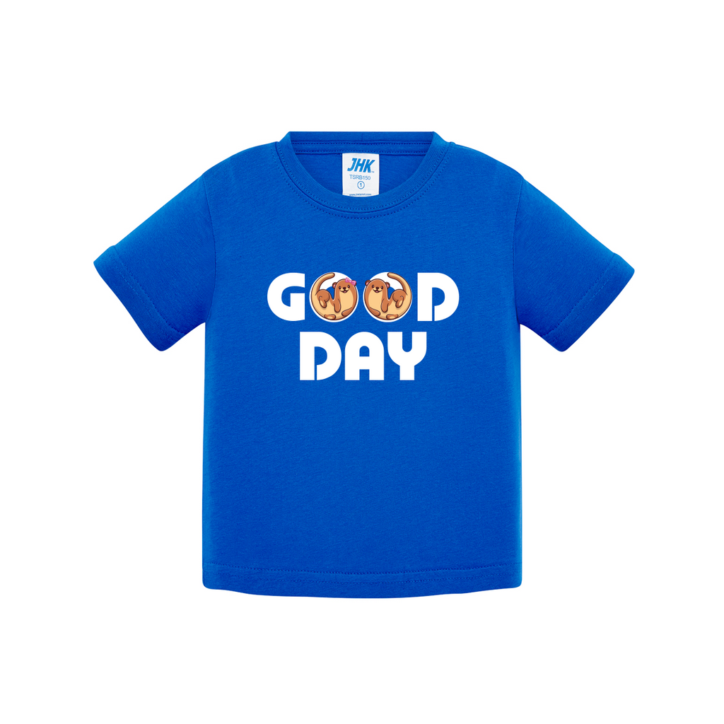 t-shirt neonato good day colore royal blue teelab