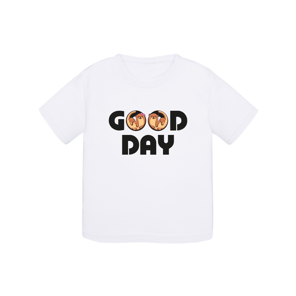 t-shirt neonato good day colore white teelab