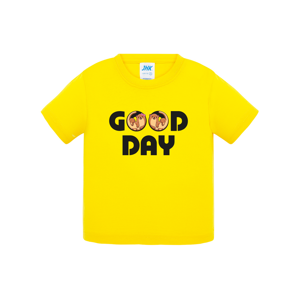 t-shirt neonato good day colore yellow teelab
