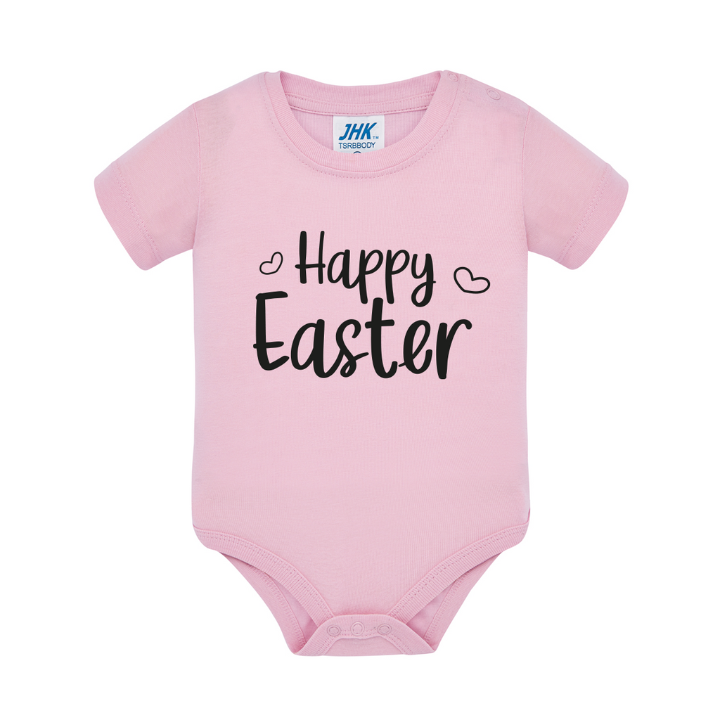 t-shirt neonato happy easter colore pink teelab