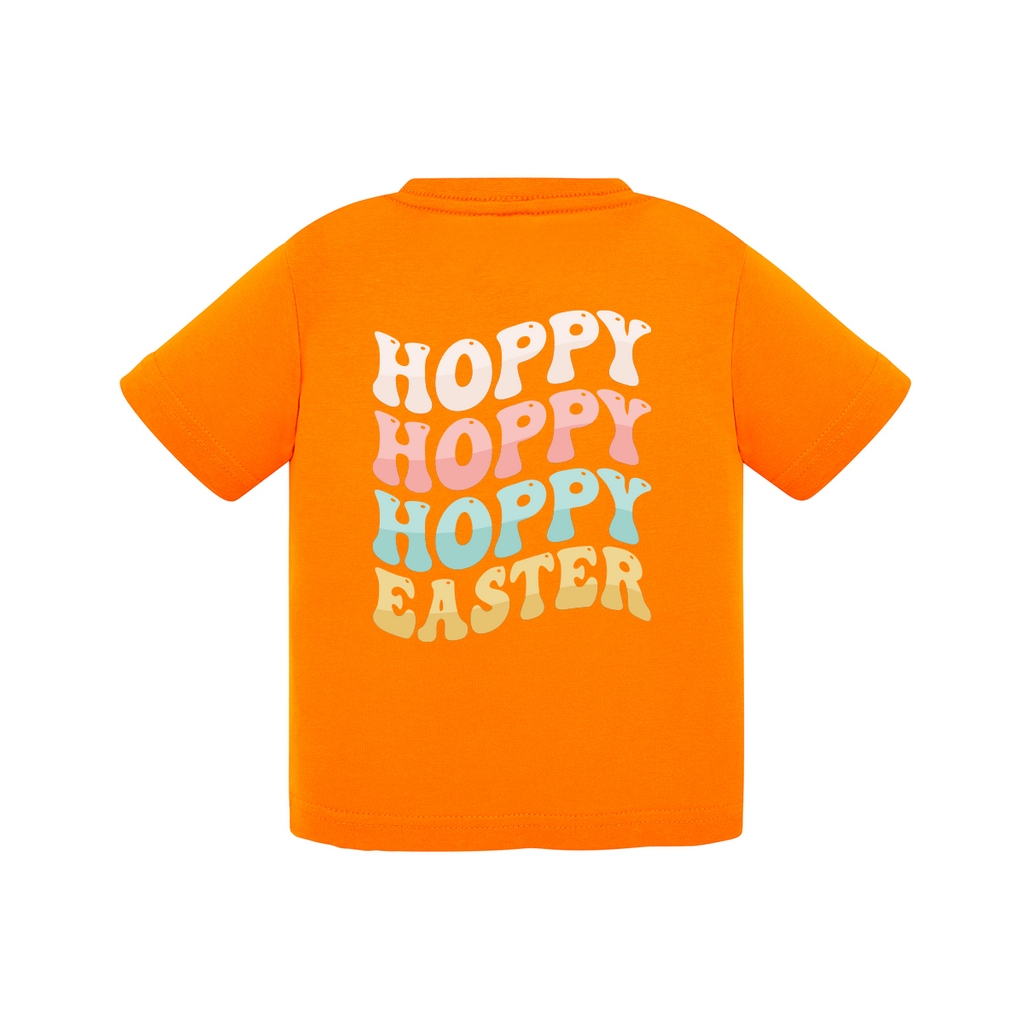 t-shirt neonato hoppy hoppy colore arancione