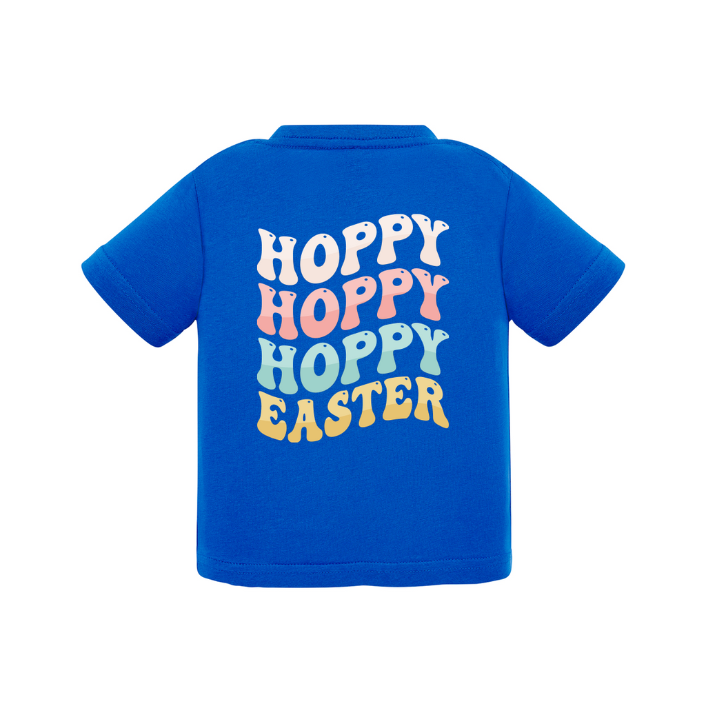 t-shirt neonato hoppy hoppy colore blu teelab