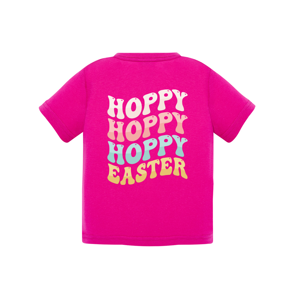 t-shirt neonato hoppy hoppy colore fucsia teelab