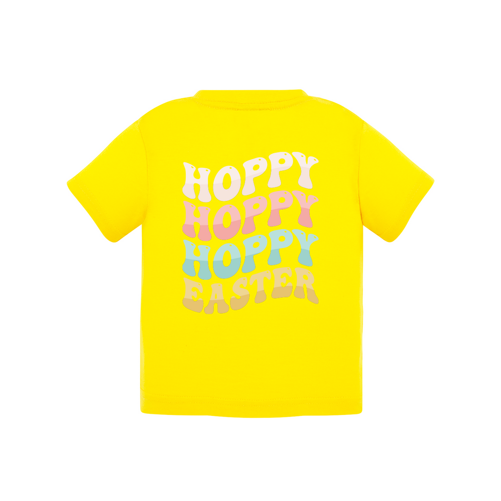t-shirt neonato hoppy hoppy colore giallo teelab