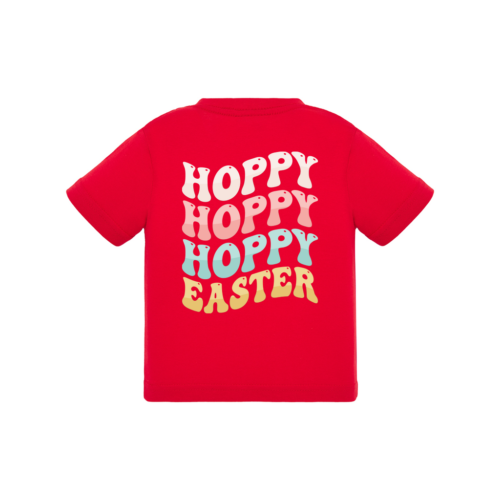 t-shirt neonato hoppy hoppy colore rosso teelab