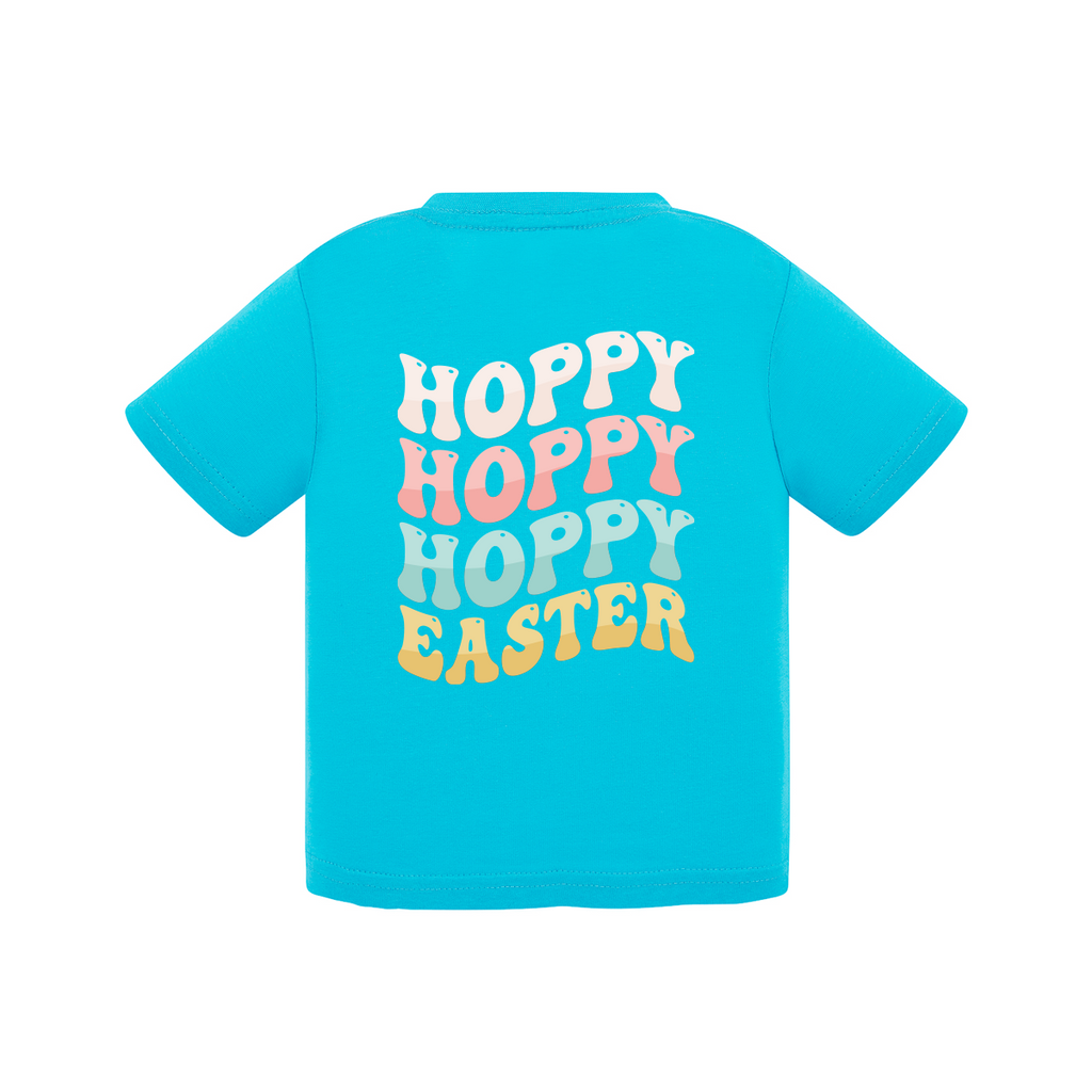 t-shirt neonato hoppy hoppy colore turchese teelab