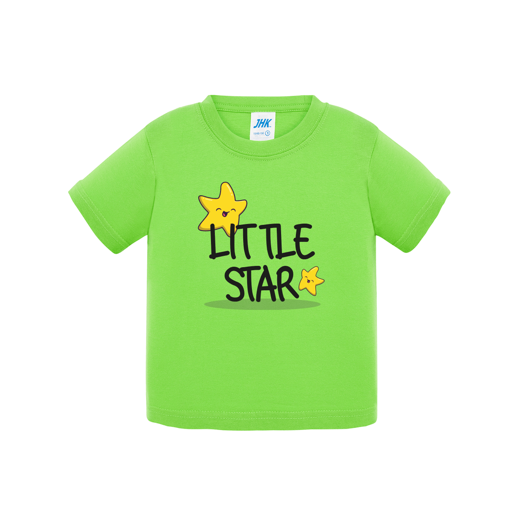 t-shirt neonato little star colore green teelab