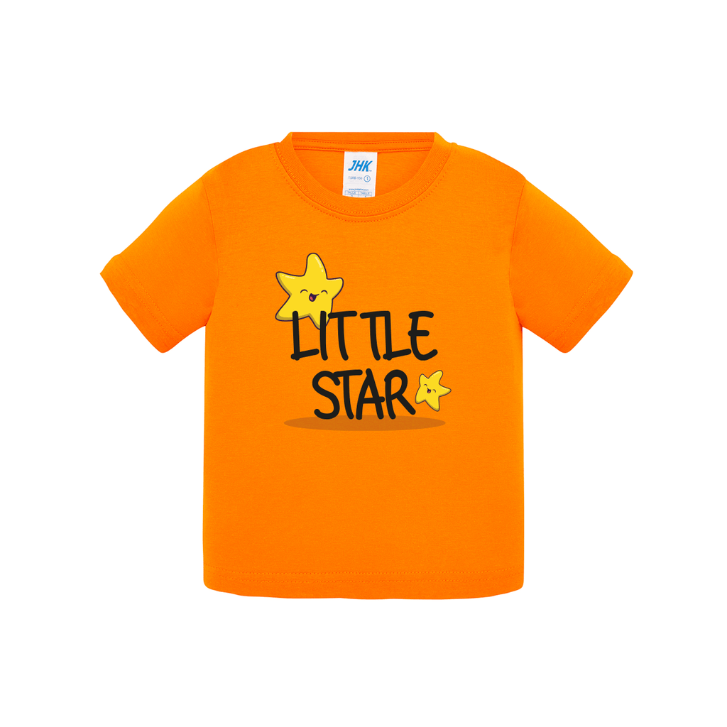 t-shirt neonato little star colore orange teelab