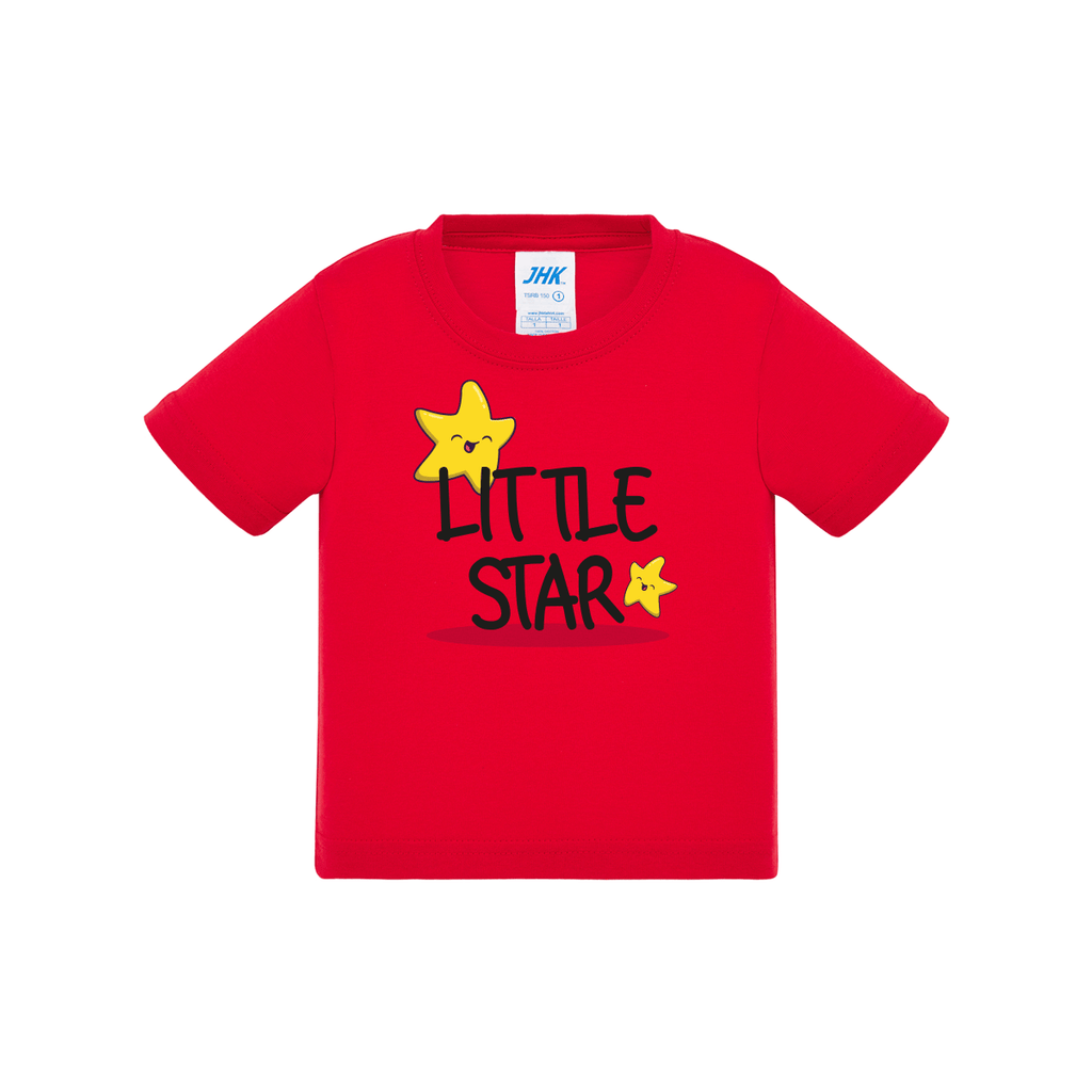 t-shirt neonato little star colore red teelab