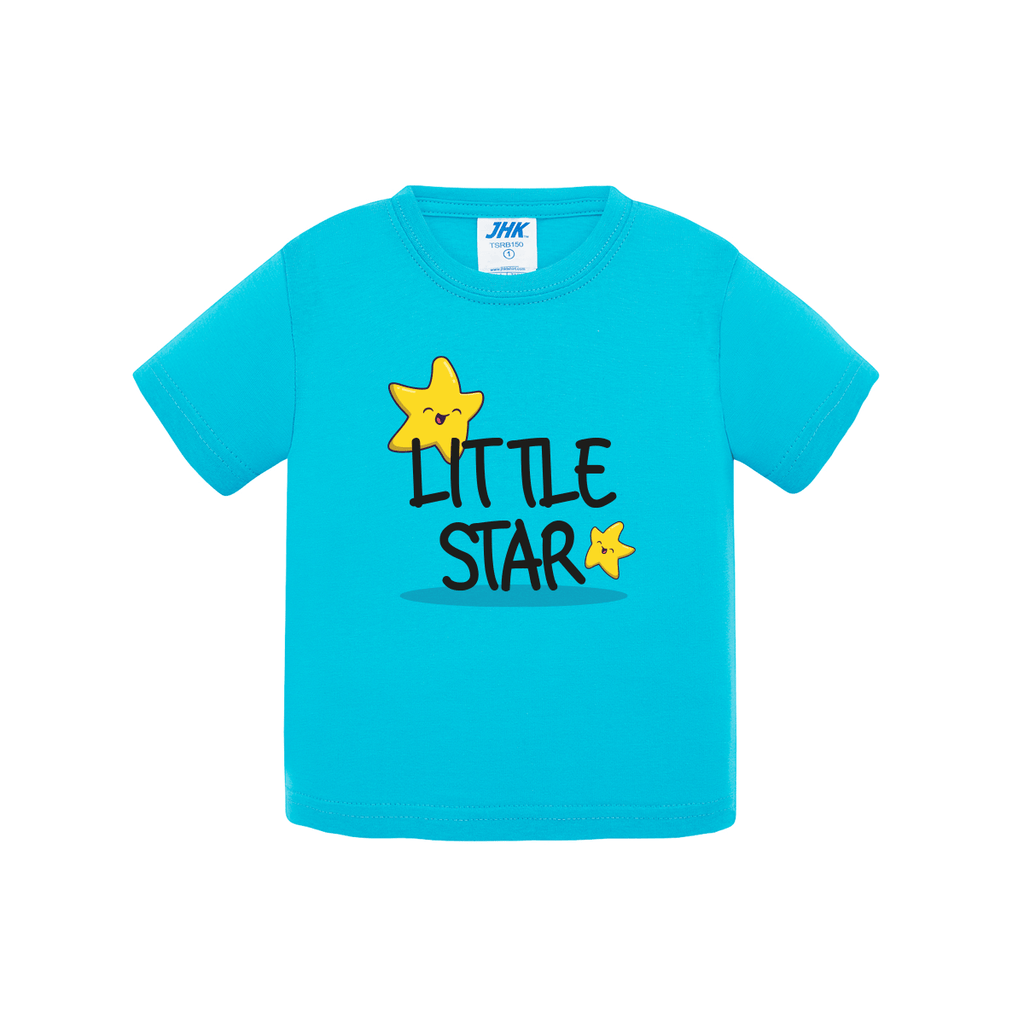 t-shirt neonato little star colore turchese teelab