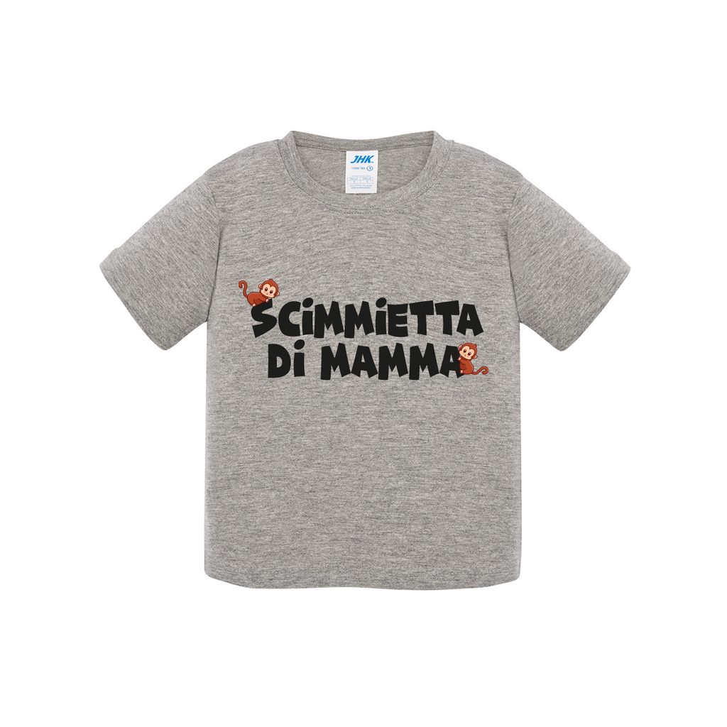 t-shirt neonato scimmietta di mamma colore grey teelab
