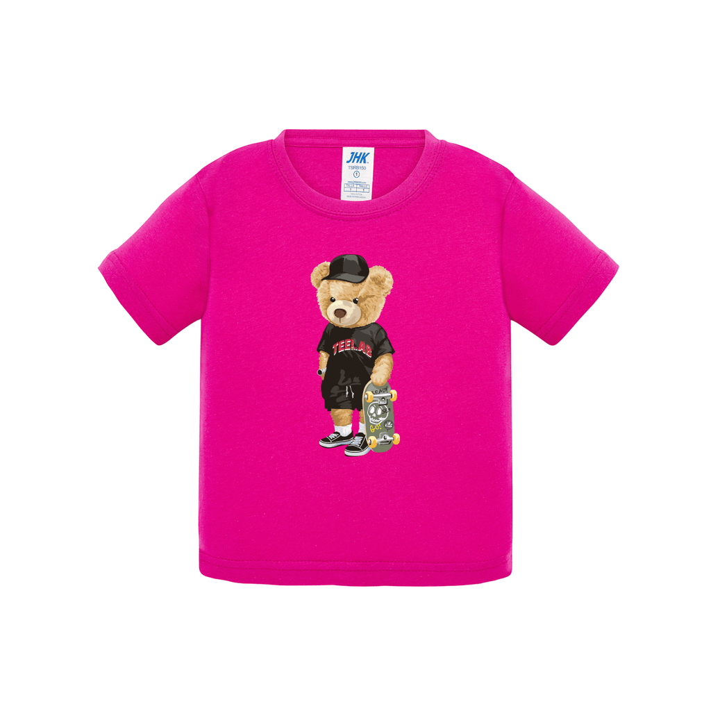 t-shirt neonato teddy teelab colore fucsia