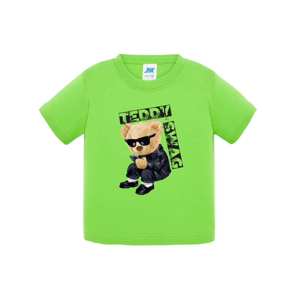 t-shirt neonato teddy swag colore green teelab