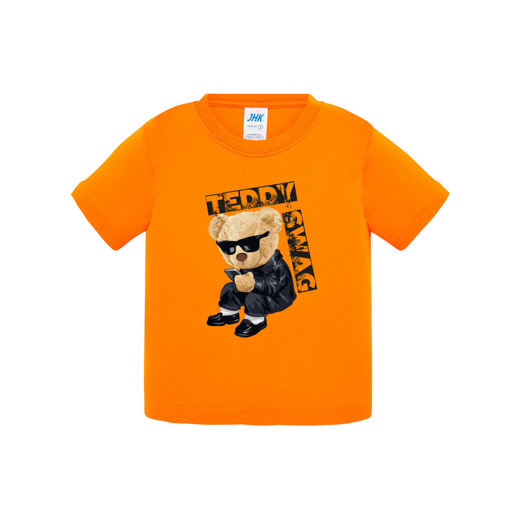 t-shirt neonato teddy swag colore orange teelab