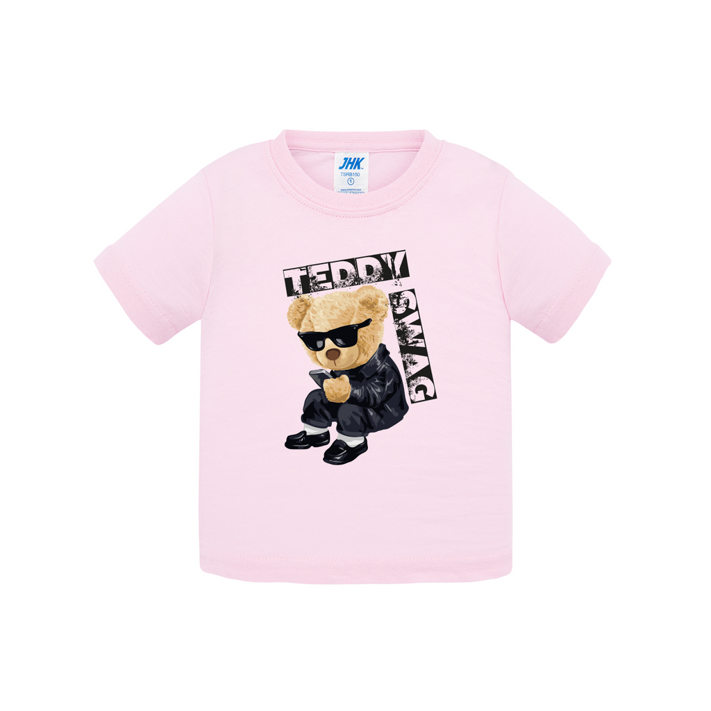 t-shirt neonato teddy swag colore pink teelab