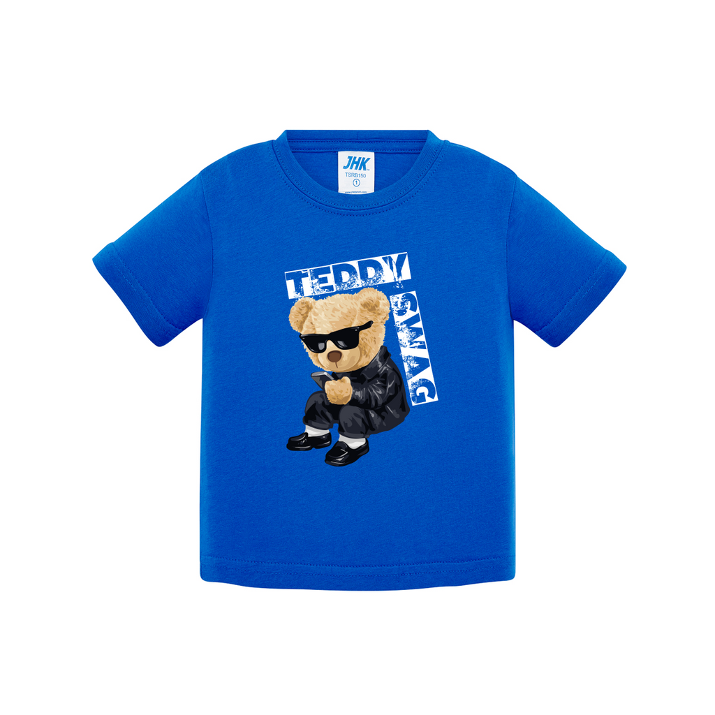 t-shirt neonato teddy swag colore royal blue teelab