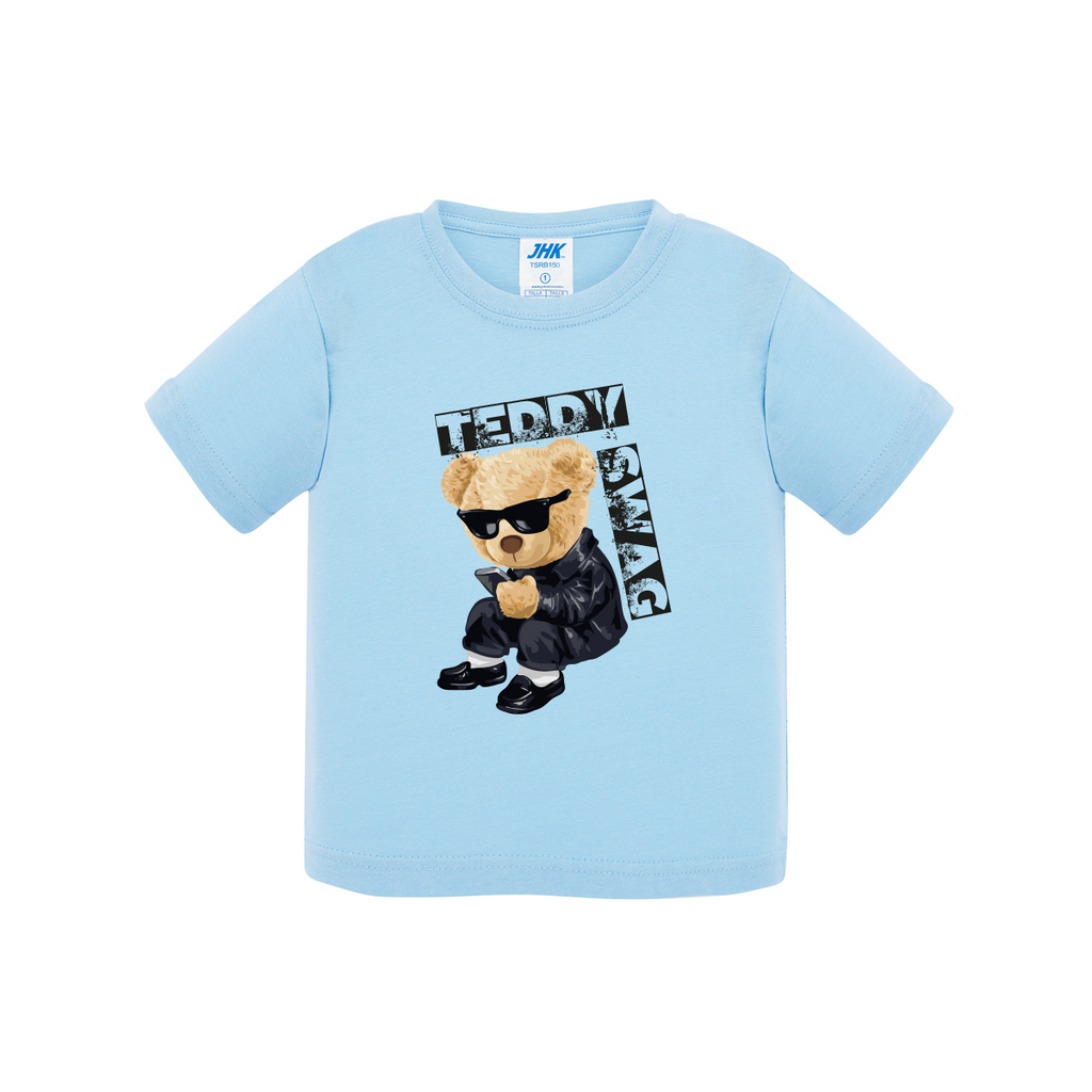 t-shirt neonato teddy swag colore sky teelab