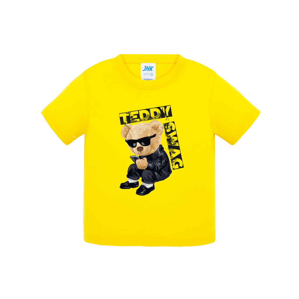 t-shirt neonato teddy swag colore yellow teelab