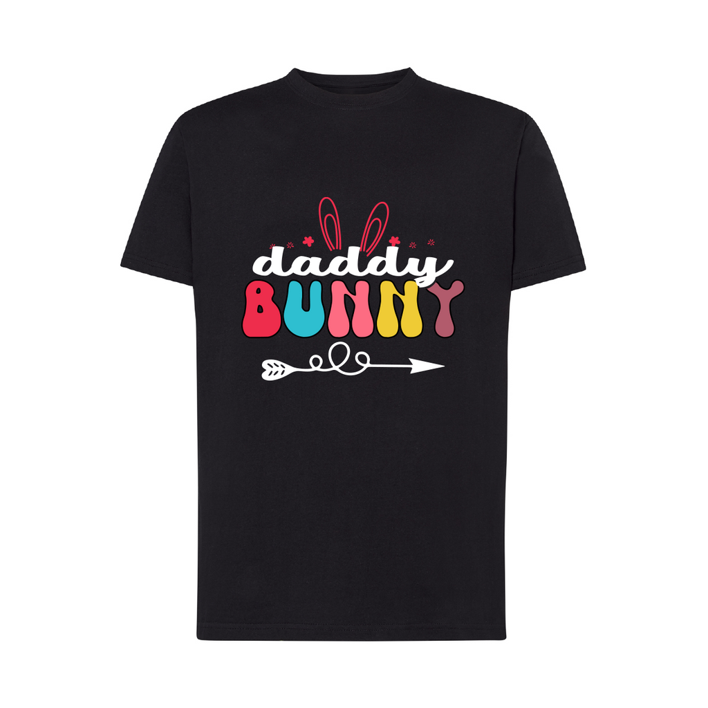 t-shirt uomo daddy bunny colore black teelab