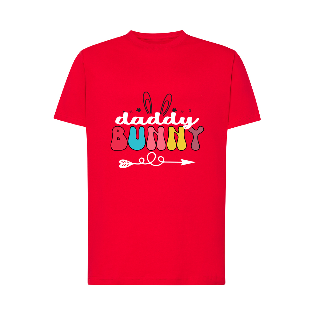 t-shirt uomo daddy bunny colore red teelab