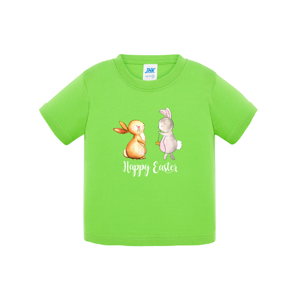 t-shirt neonato caccia all'uovo colore verde teelab